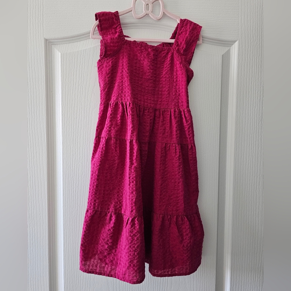 Old Navy Fuchsia Textured Kids Dress